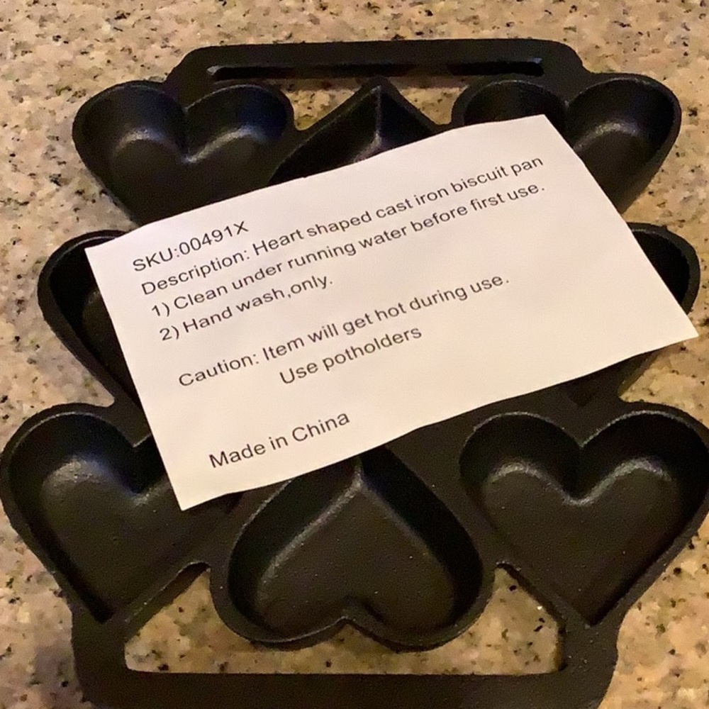 Cast iron biscuit pan